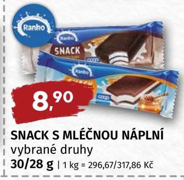 Ranko SNACK S MLÉČNOU NÁPLNÍ