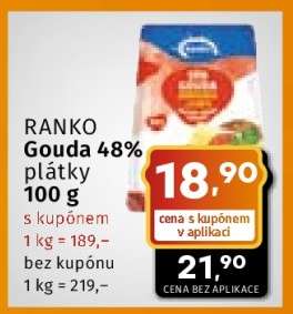 RANKO Gouda 48% plátky 100 g