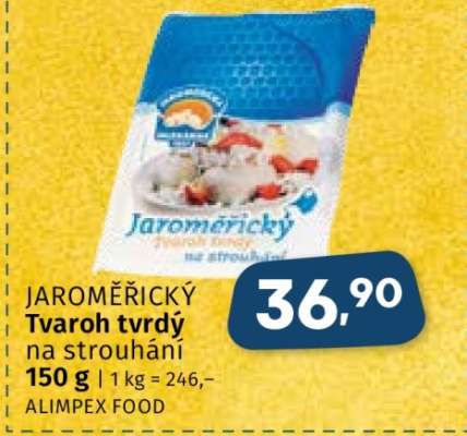 JAROMĚŘICKÝ Tvaroh tvrdý na strouhání
