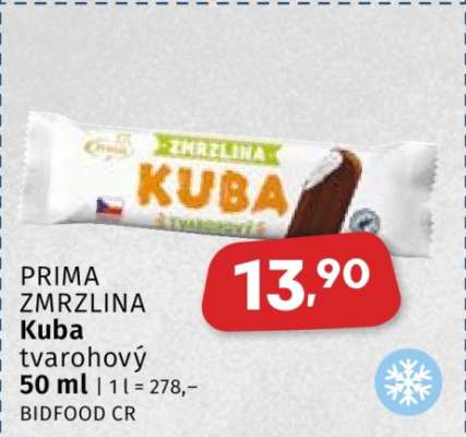 PRIMA ZMRZLINA KUBA tvarohový