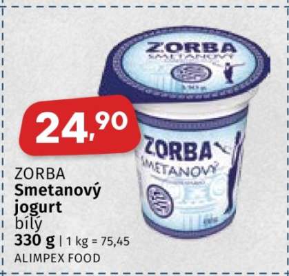 Zorba Smetanový jogurt