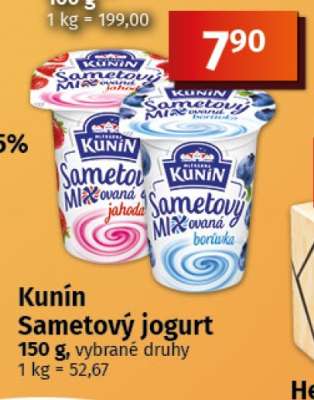 Kunín Sametový jogurt