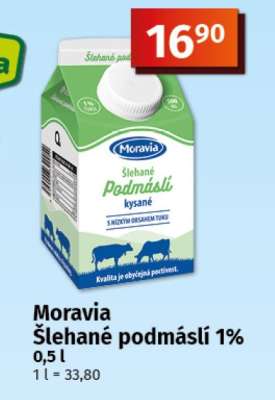 Moravia Šlehané podmáslí 1%