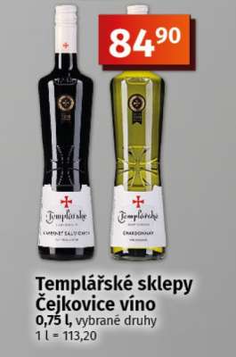 Templářské sklepy Čejkovice víno