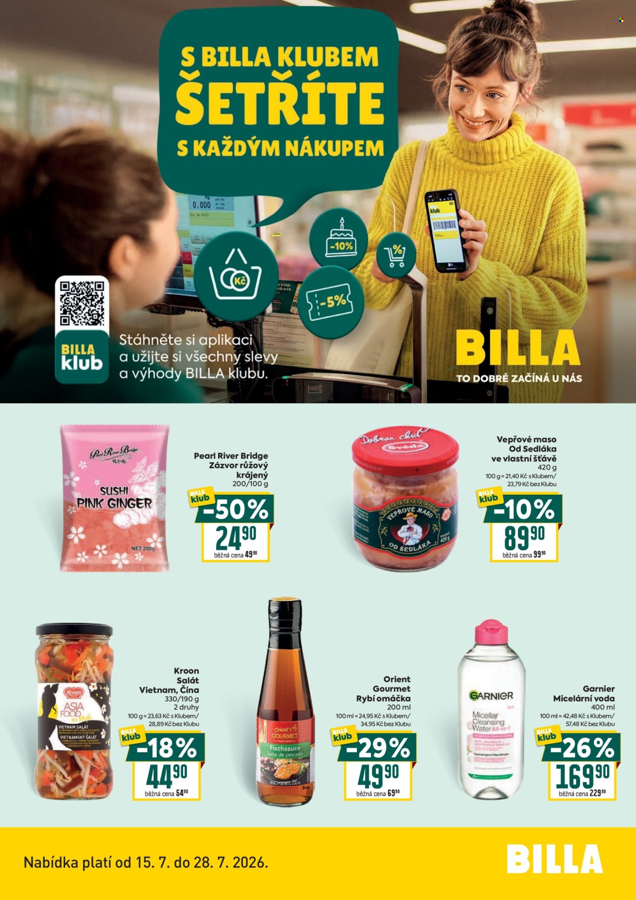 Leták BILLA - 15. 7. 2026 - 28. 7. 2026. Strana 2