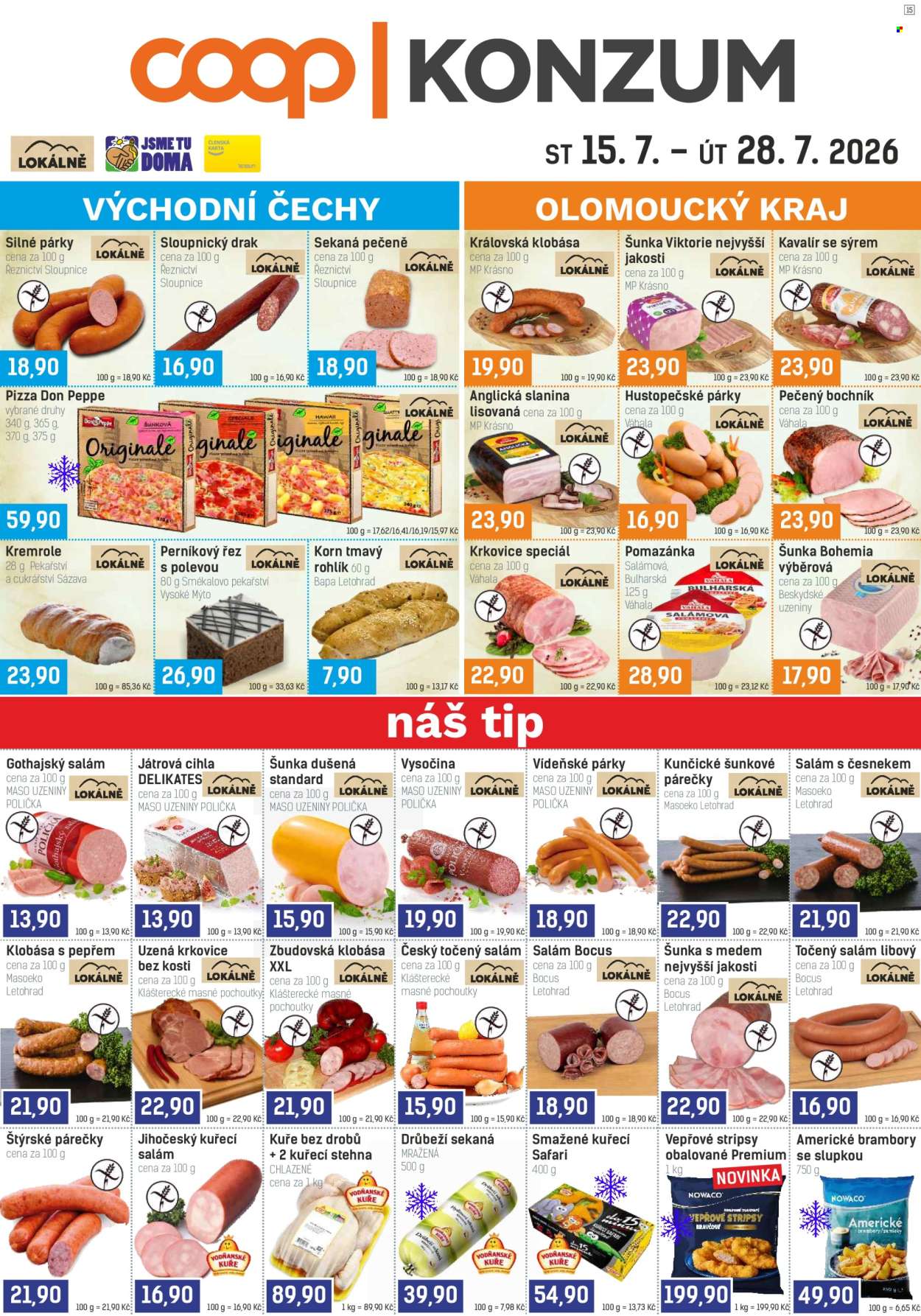 Leták Konzum - 15. 7. 2026 - 28. 7. 2026. Strana 1