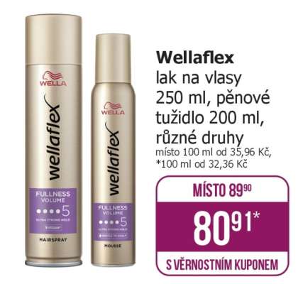 Wellaflex lak na vlasy 250 ml pěnové tužidlo 200 ml