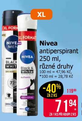 Nivea antiperspirant 250 ml, různé druhy