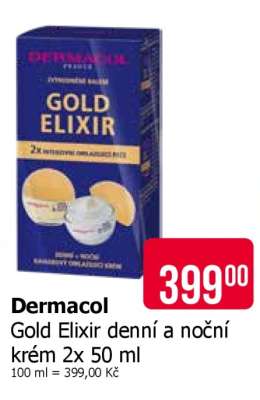 Dermacol Gold Elixir denní a noční krém 2x 50 ml