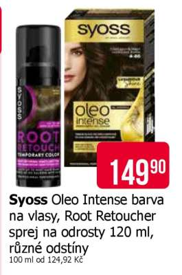 Syoss Oleo Intense barva na vlasy, Root Retoucher sprej na odrosty