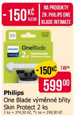 Philips One Blade výměnné břity Skin Protect 2 ks