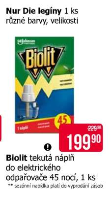 Biolit tekutá náplň do elektrického odpařovače 45 nocí