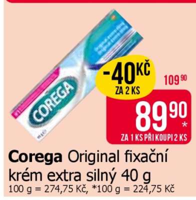 Corega Original fixační krém extra silný 40 g