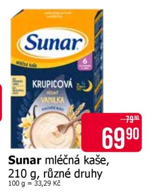 Sunar mléčná kaše