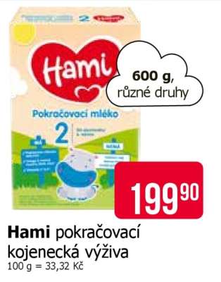Hami pokračovací kojenecká výživa