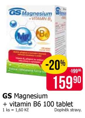 GS Magnesium + vitamin B6 100 tablet