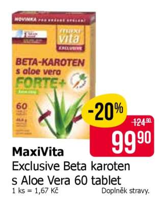 MaxiVita Exclusive Beta karoten s Aloe Vera 60 tablet