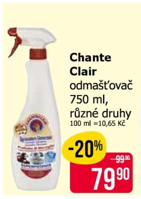 Chante Clair odmašťovač