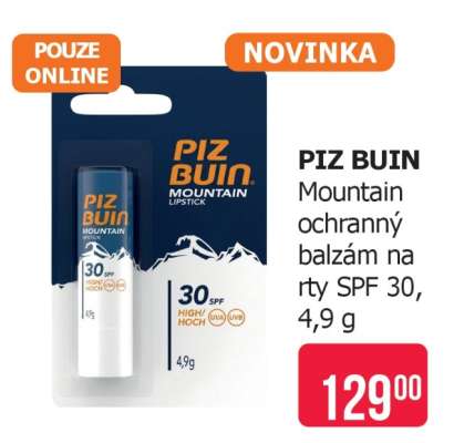 PIZ BUIN Mountain ochranný balzám na rty SPF 30, 4,9 g