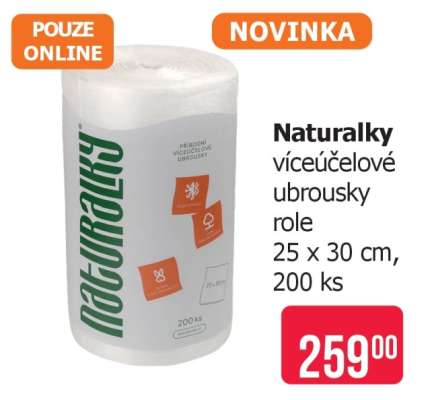 Naturalky víceúčelové ubrousky