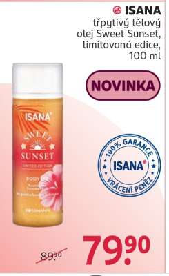 ISANA třpytivý tělový olej Sweet Sunset