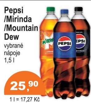 Pepsi, Mirinda, Mountain Dew