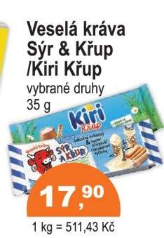 VESELÁ KRÁVA SÝR & KŘUP/KIRI KŘUP