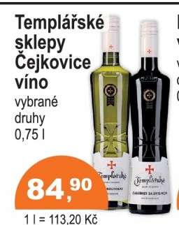 Templářské sklepy Čejkovice víno