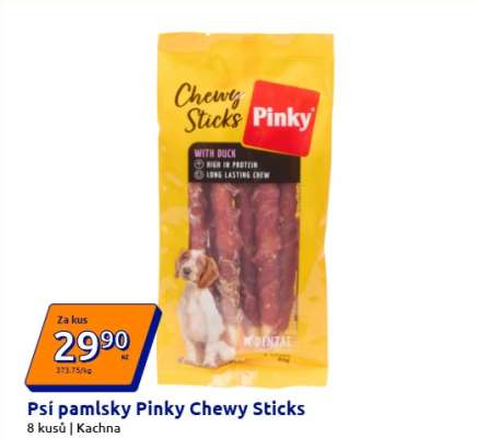 Psí pamlsky Pinky Chewy Sticks