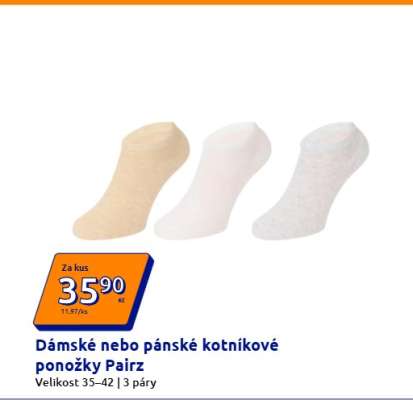 Dámské nebo pánské kotníkové ponožky Pairz