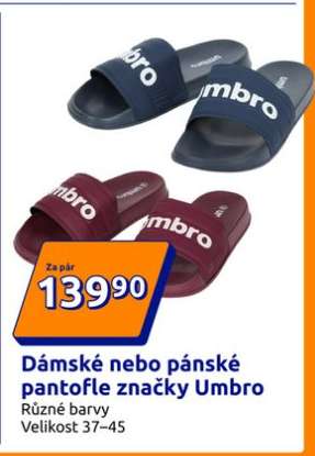 Dámské nebo pánské pantofle značky Umbro