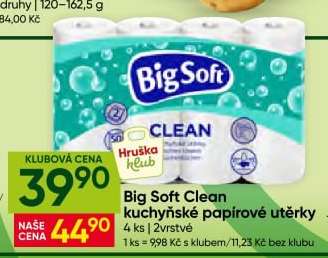 Big Soft Clean kuchyňské papírové utěrky