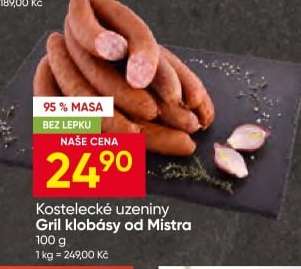 Kostelecké uzeniny Gril klobásy od mistra