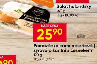 Pomazánka camembertová | sýrová pikantní s česnekem