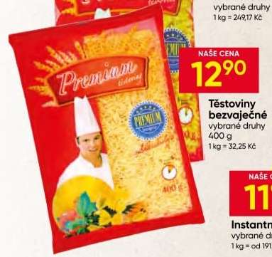 TĚSTOVINY BEZVAJEČNÉ