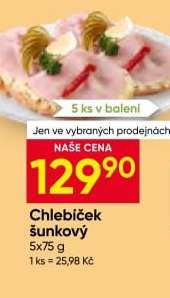CHLEBÍČEK ŠUNKOVÝ