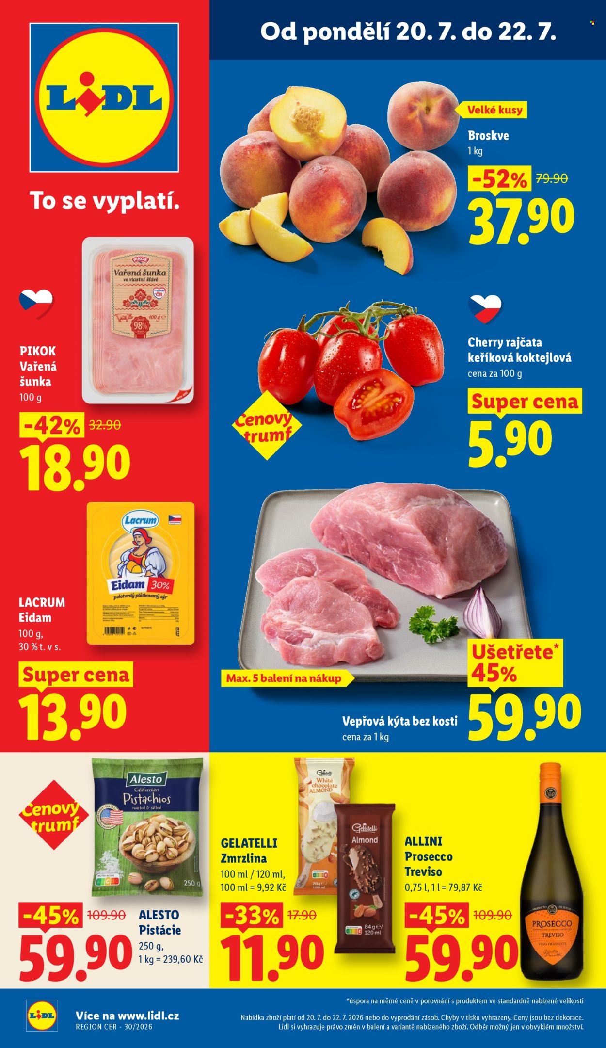Leták Lidl - 20. 7. 2026 - 22. 7. 2026. Strana 1