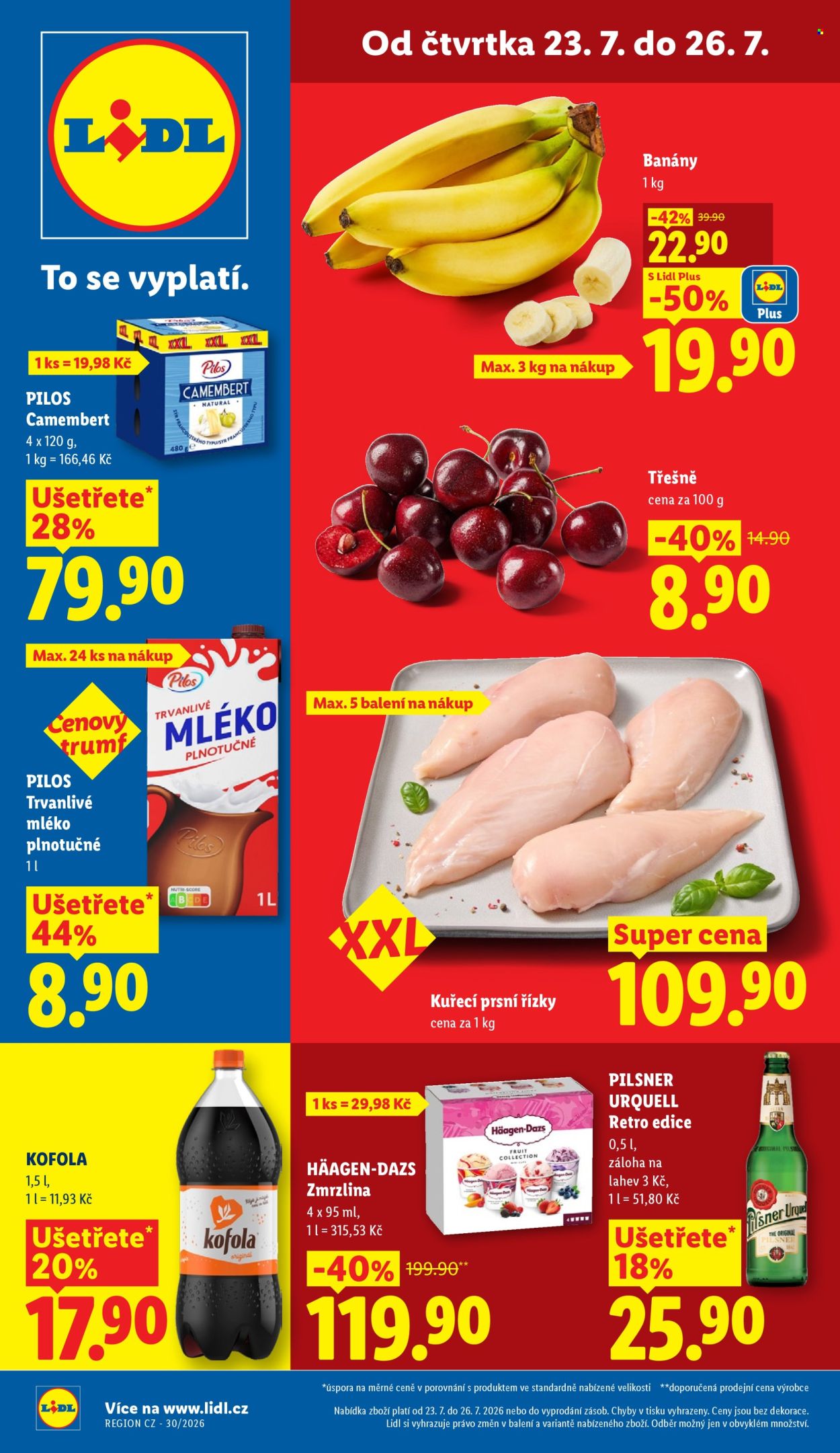 Leták Lidl - 23. 7. 2026 - 26. 7. 2026. Strana 1