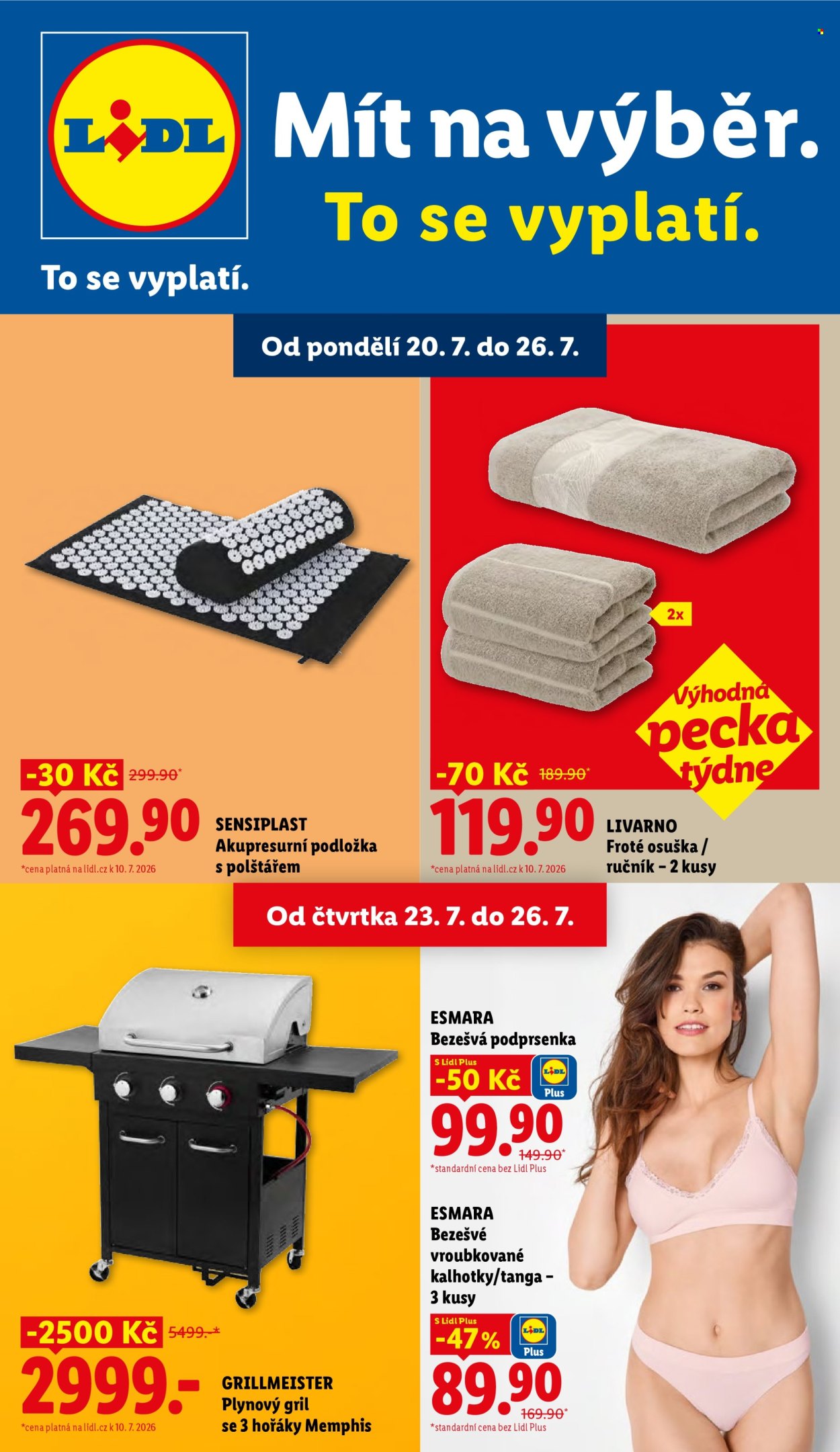 Leták Lidl - 20. 7. 2026 - 26. 7. 2026. Strana 1