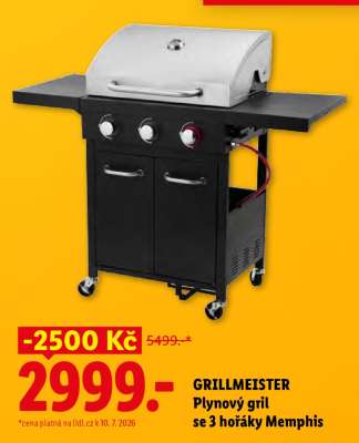 GRILLMEISTER PLYNOVÝ GRIL SE 3 HOŘÁKY MEMPHIS