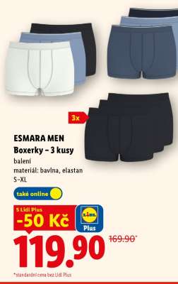 ESMARA MEN BOXERKY – 3 KUSY