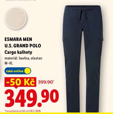 ESMARA MEN U.S. GRAND POLO Cargo kalhoty