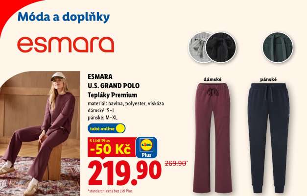 ESMARA U.S. GRAND POLO Tepláky Premium