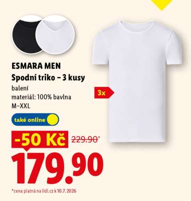 ESMARA MEN Spodní triko – 3 kusy