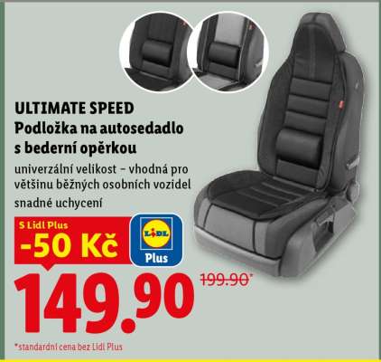 ULTIMATE SPEED Podložka na autosedadlo s bederní opěrkou