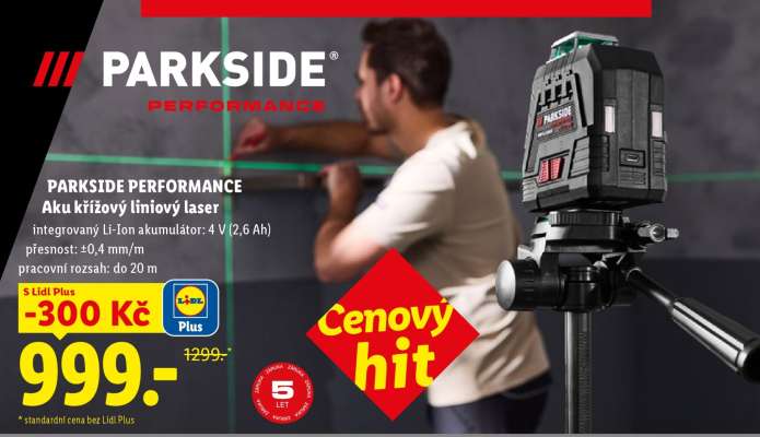 PARKSIDE PERFORMANCE Aku křížový liniový laser