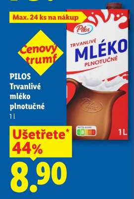 PILOS TRVANLIVÉ MLÉKO PLNOTUČNÉ