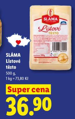 Sláma Listové těsto