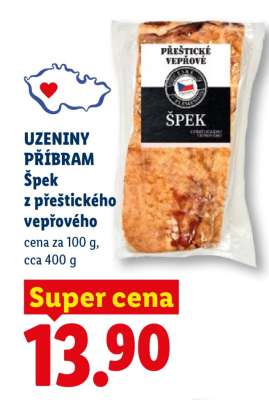 UZENINY PŘÍBRAM Špek z přeštického vepřového