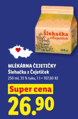 MLÉKÁRNA ČEJETIČKY Šlehačka z Čejetiček